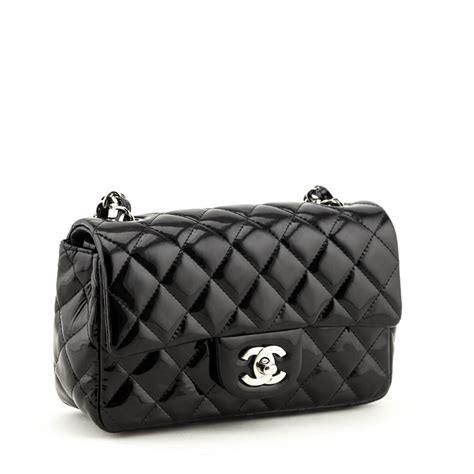 chanel mini patent black|chanel mini purses.